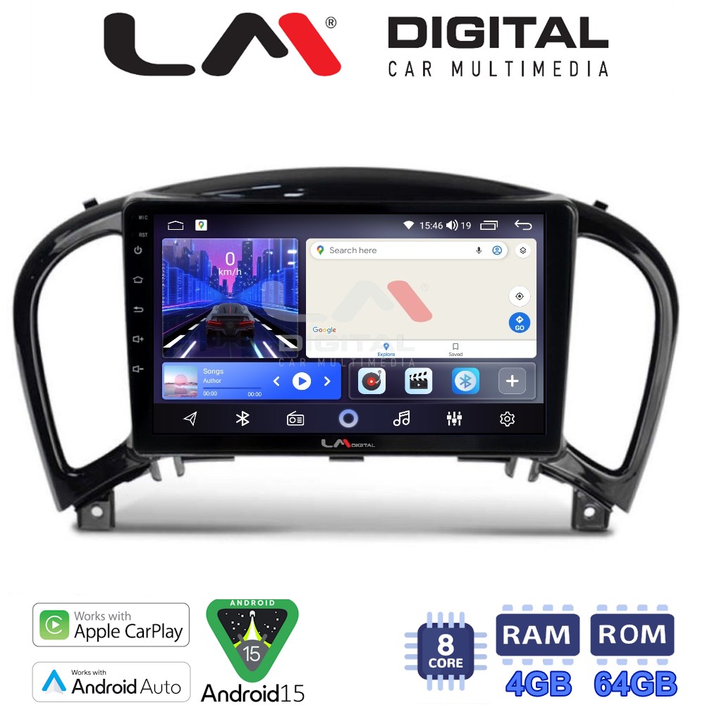 LM Digital - LM ZK8352 GPS Οθόνη OEM Multimedia Αυτοκινήτου για NISSAN JUKE 2009> (CarPlay/AndroidAuto/BT/GPS/WIFI)