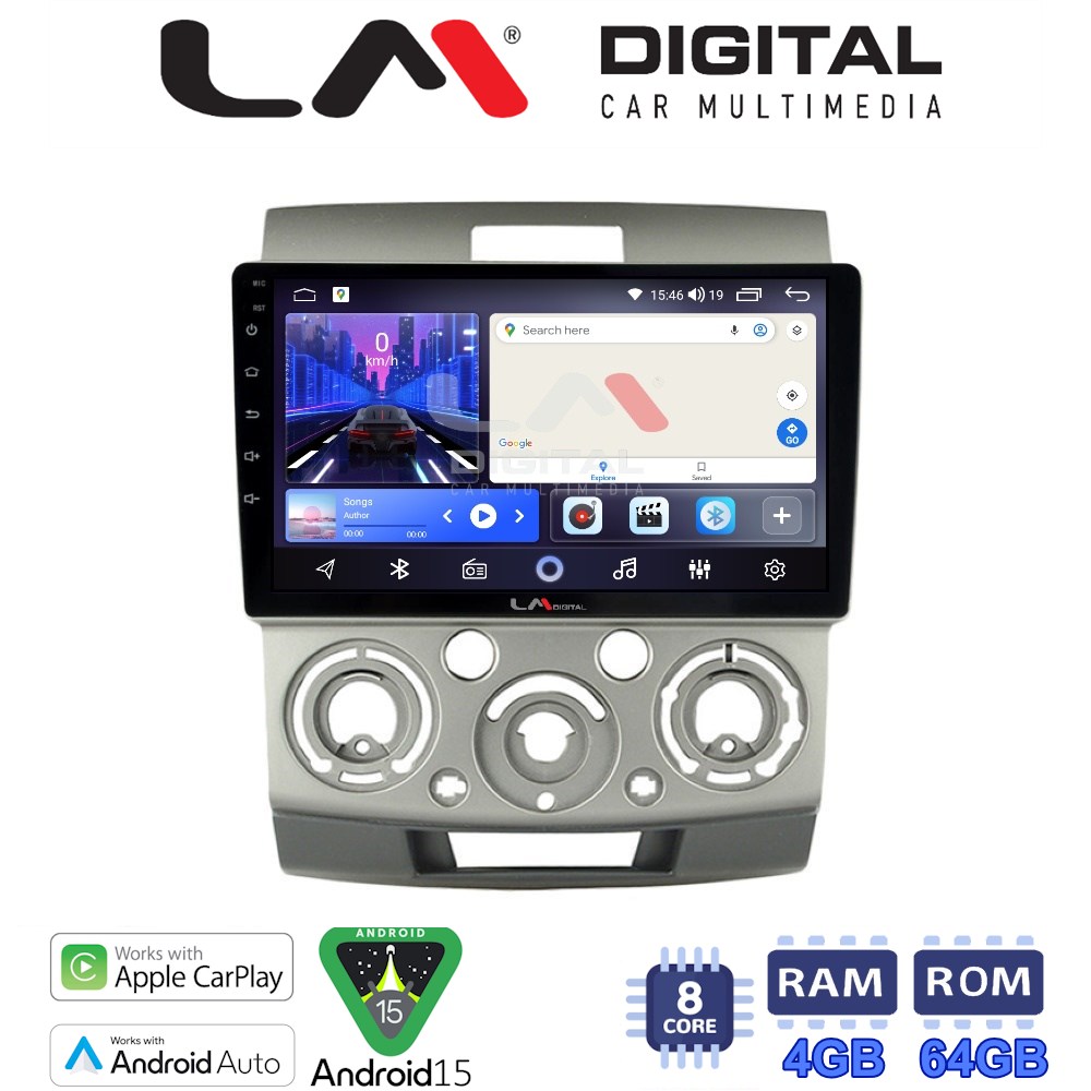 LM Digital - LM ZK8360 GPS Οθόνη OEM Multimedia Αυτοκινήτου για MAZDA BT 50  & FORD RANGER 2006>2011 (CarPlay/AndroidAuto/BT/GPS/WIFI)