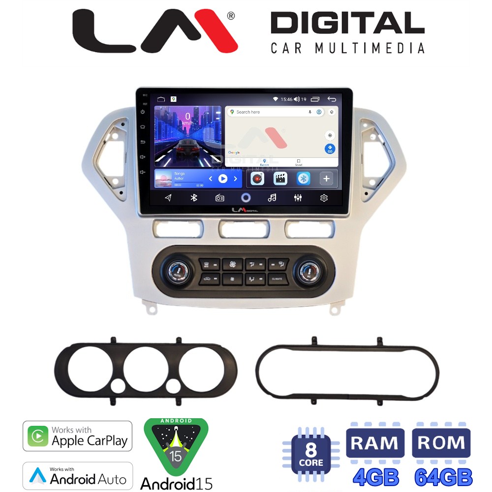 LM Digital - LM ZK8367S GPS Οθόνη OEM Multimedia Αυτοκινήτου για Ford Mondeo 2007 > 2010 (CarPlay/AndroidAuto/BT/GPS/WIFI)