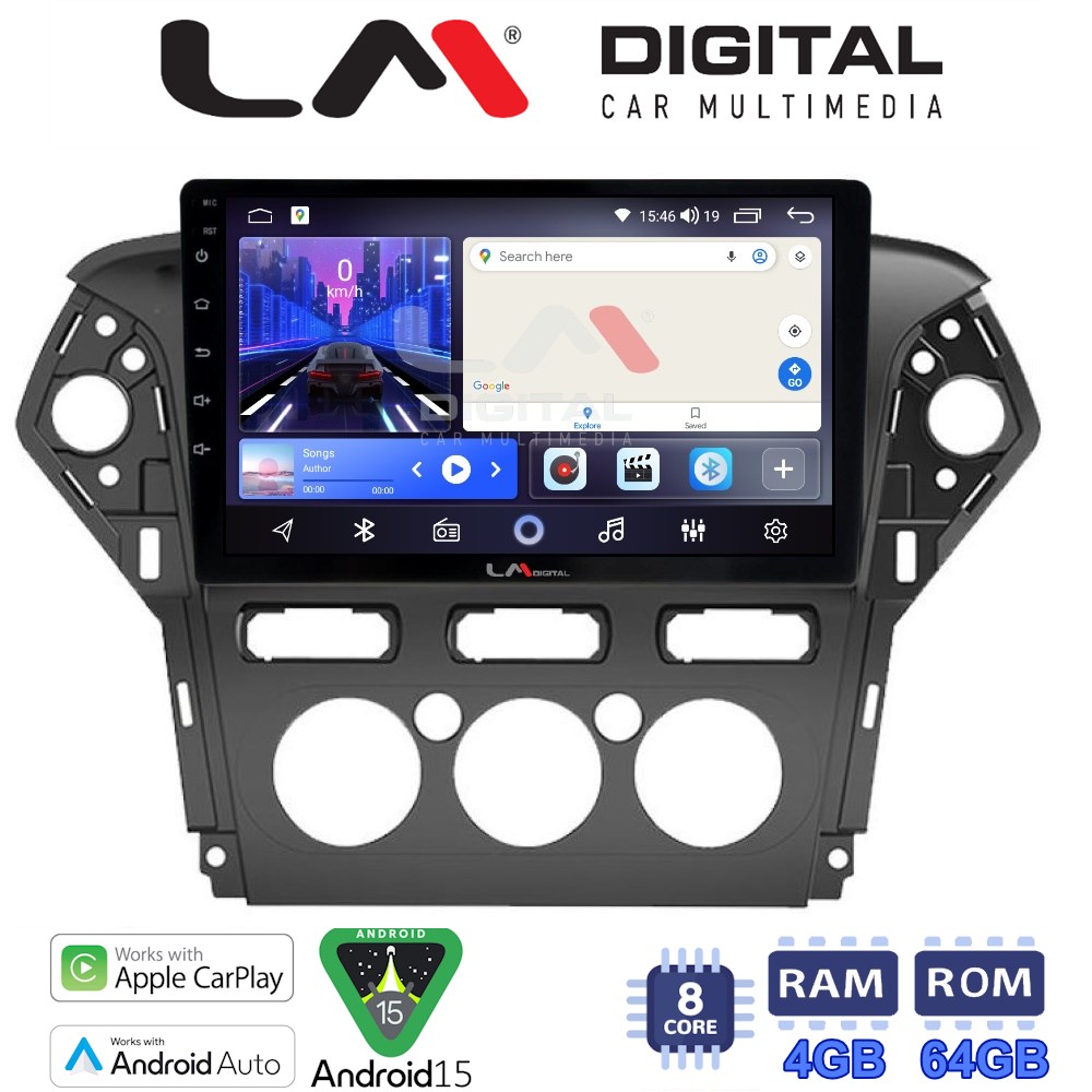 LM Digital - LM ZK8368C GPS Οθόνη OEM Multimedia Αυτοκινήτου για FORD MONDEO 2010 > 2013 (CarPlay/AndroidAuto/BT/GPS/WIFI)