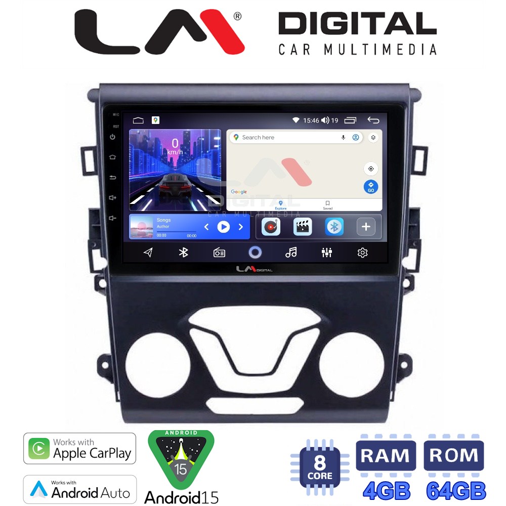LM Digital - LM ZK8369 GPS Οθόνη OEM Multimedia Αυτοκινήτου για FORD MONDEO 2014> (CarPlay/AndroidAuto/BT/GPS/WIFI)