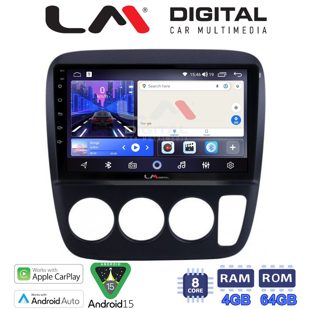 LM Digital - LM ZK8376A GPS Οθόνη OEM Multimedia Αυτοκινήτου για HONDA CRV  1996-2006 (CarPlay/AndroidAuto/BT/GPS/WIFI)