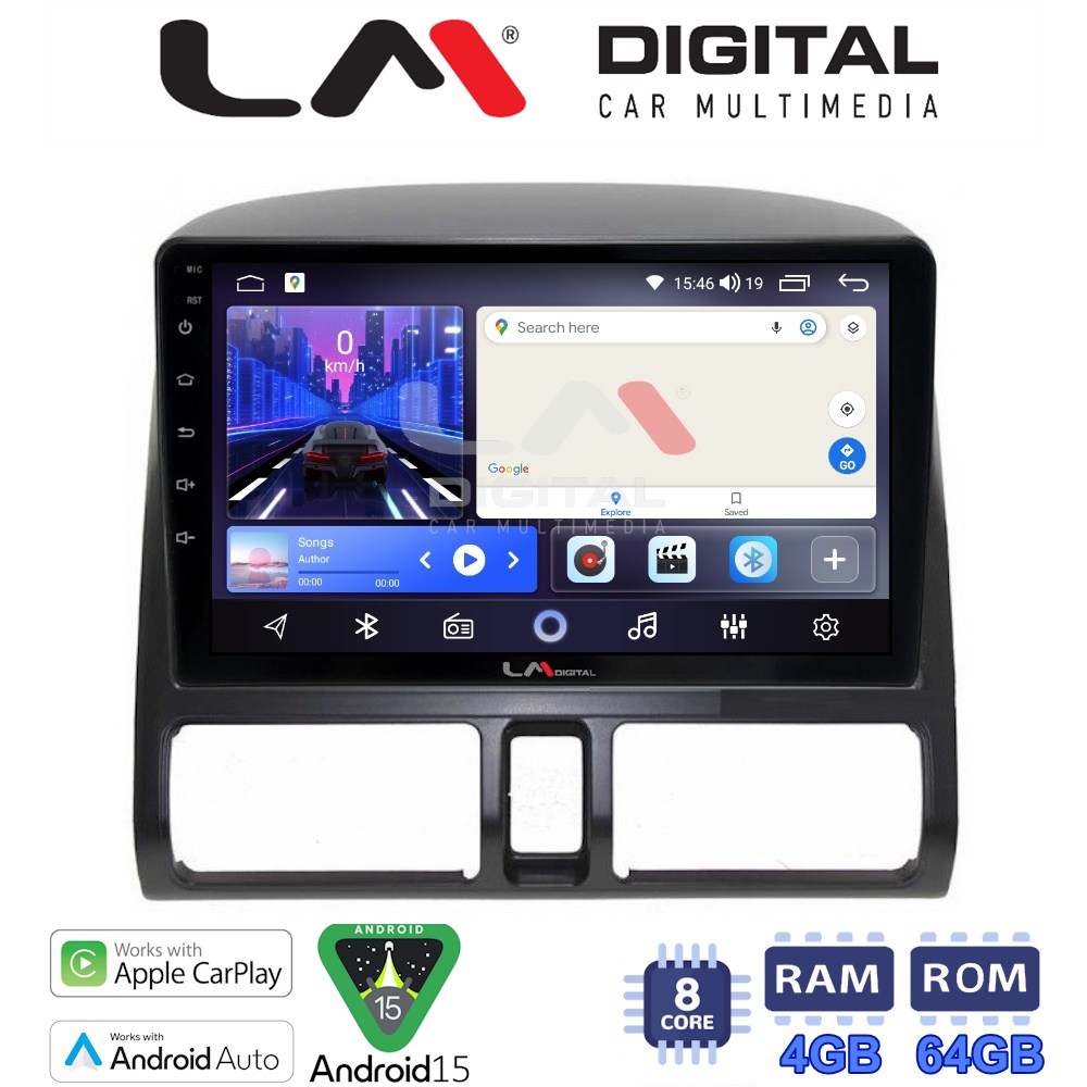 LM Digital - LM ZK8376CL GPS Οθόνη OEM Multimedia Αυτοκινήτου για HONDA CRV  1996-2006 (CarPlay/AndroidAuto/BT/GPS/WIFI)