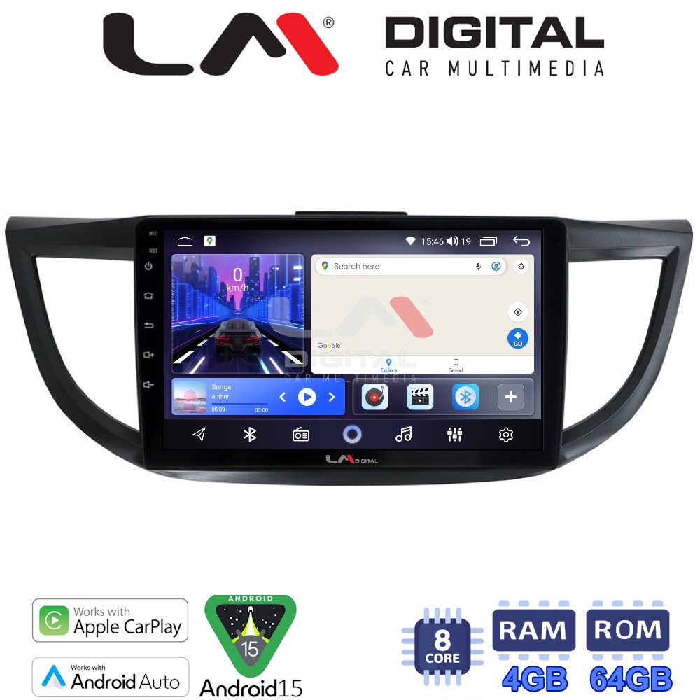 LM Digital - LM ZK8378 GPS Οθόνη OEM Multimedia Αυτοκινήτου για HONDA CRV 2013>2017 (CarPlay/AndroidAuto/BT/GPS/WIFI)
