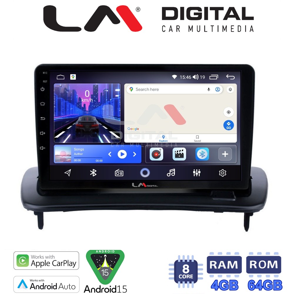 LM Digital - LM ZK8387 GPS Οθόνη OEM Multimedia Αυτοκινήτου για Volvo S40-C30-C70 (CarPlay/AndroidAuto/BT/GPS/WIFI)