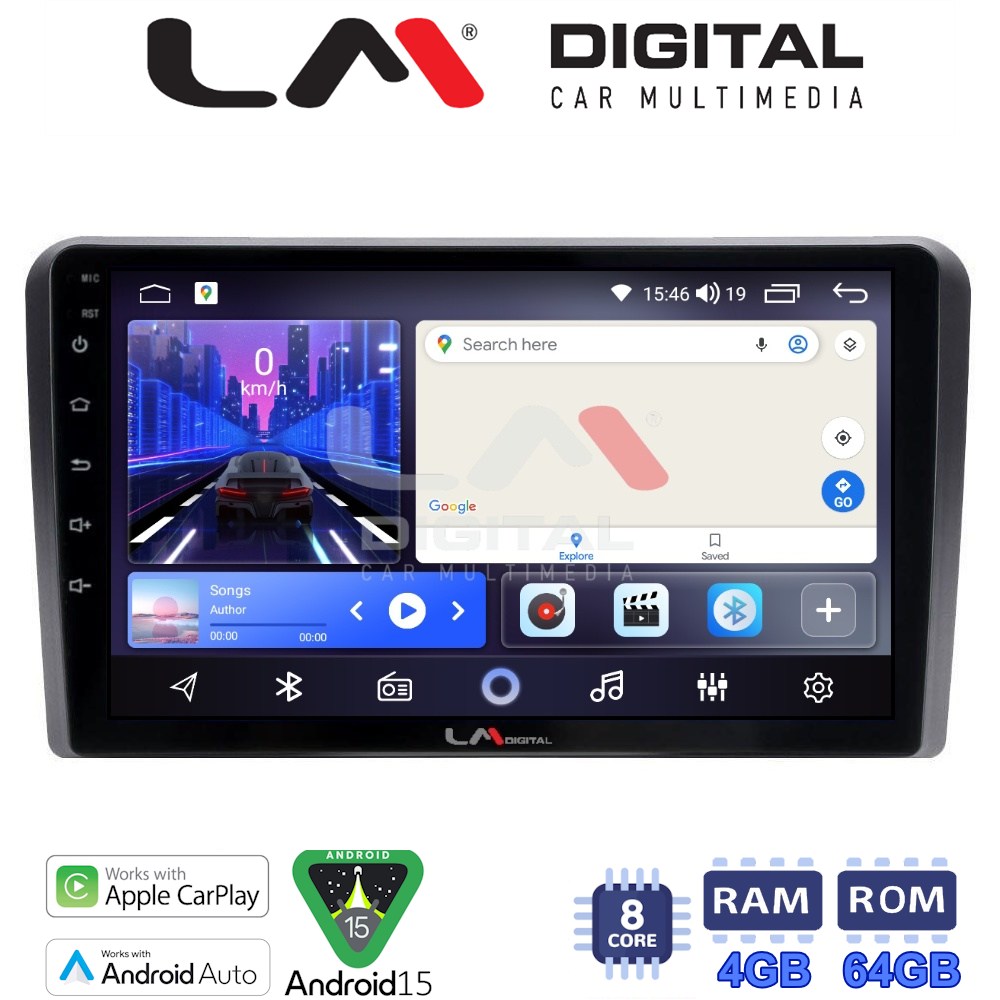 LM Digital - LM ZK8403 GPS Οθόνη OEM Multimedia Αυτοκινήτου για Ford Transit/Tourneo > 2018 (CarPlay/AndroidAuto/BT/GPS/WIFI)