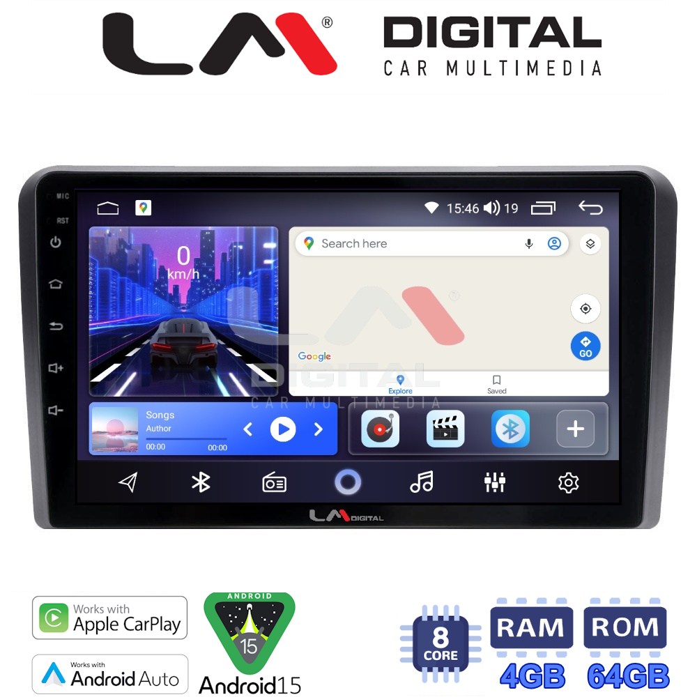 LM Digital - LM ZK8407 GPS Οθόνη OEM Multimedia Αυτοκινήτου για ΗΥ Η1 2006> (CarPlay/AndroidAuto/BT/GPS/WIFI)