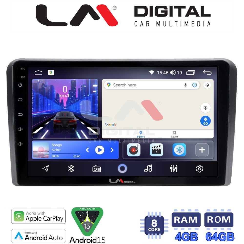 LM Digital - LM ZK8415 GPS Οθόνη OEM Multimedia Αυτοκινήτου για Hyundai IX35 2015 (CarPlay/AndroidAuto/BT/GPS/WIFI)