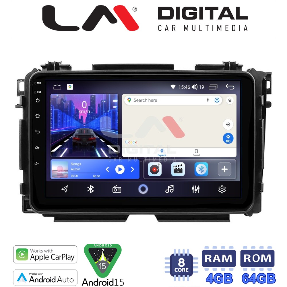 LM Digital - LM ZK8422 GPS Οθόνη OEM Multimedia Αυτοκινήτου για HONDA HRV 2015> (CarPlay/AndroidAuto/BT/GPS/WIFI)