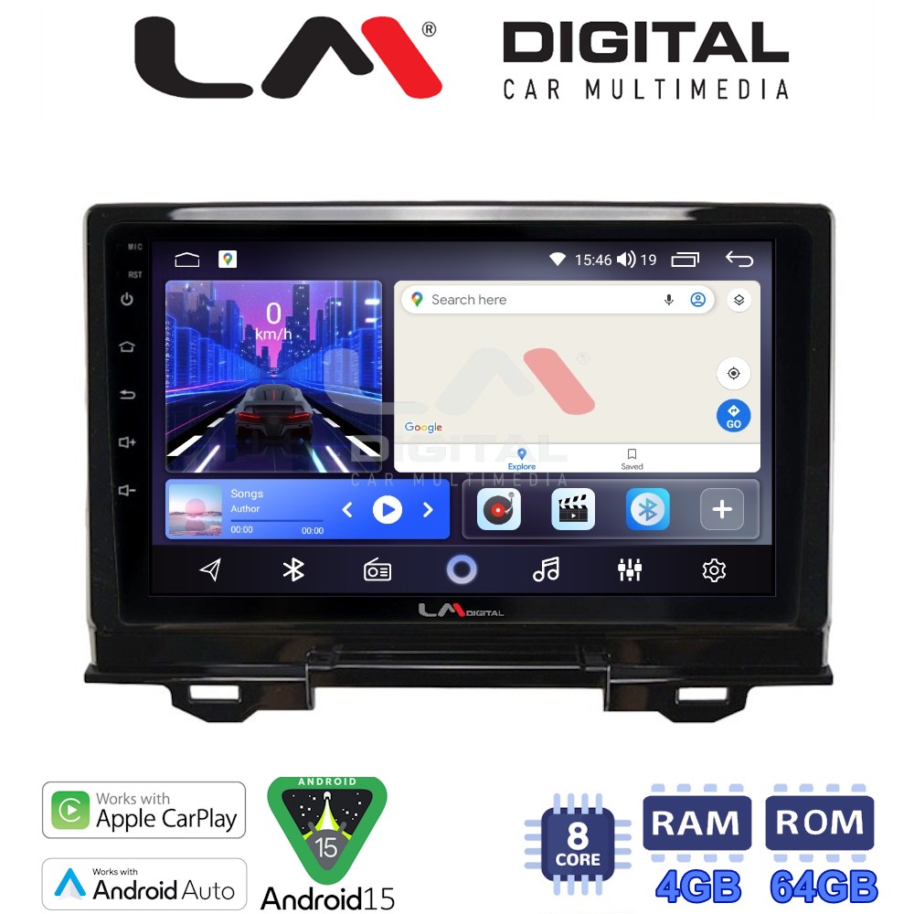 LM Digital - LM ZK8424 GPS Οθόνη OEM Multimedia Αυτοκινήτου για Honda HRV 2021> (CarPlay/AndroidAuto/BT/GPS/WIFI)