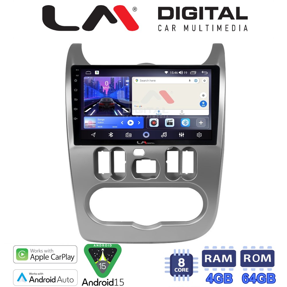LM Digital - LM ZK8432 GPS Οθόνη OEM Multimedia Αυτοκινήτου για DACIA DUSTER 2006>2012  (CarPlay/AndroidAuto/BT/GPS/WIFI)