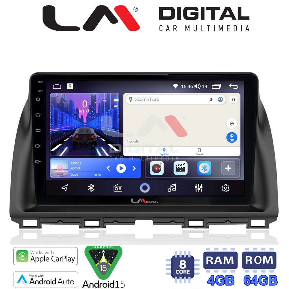LM Digital - LM ZK8438 GPS Οθόνη OEM Multimedia Αυτοκινήτου για MAZDA CX5 2013>2017  (CarPlay/AndroidAuto/BT/GPS/WIFI)