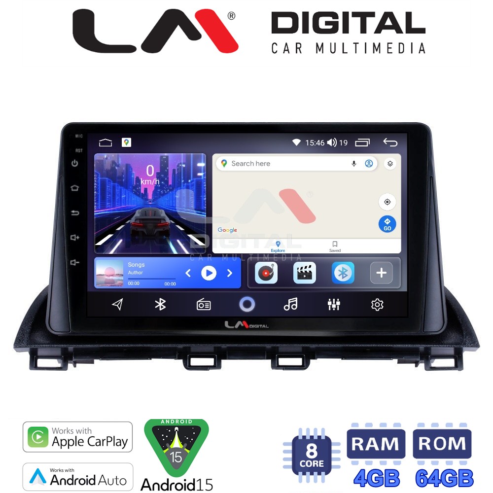 LM Digital - LM ZK8441 GPS Οθόνη OEM Multimedia Αυτοκινήτου για Mazda CX4 2014 > (CarPlay/AndroidAuto/BT/GPS/WIFI)