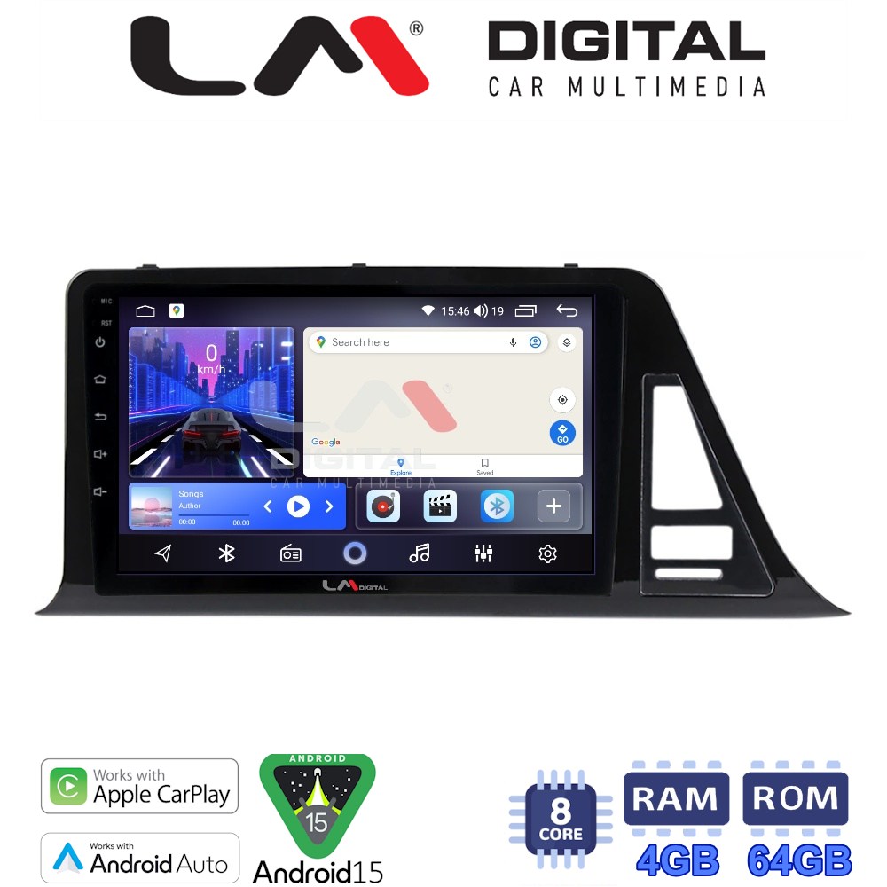 LM Digital - LM ZK8445 GPS Οθόνη OEM Multimedia Αυτοκινήτου για Toyota CH-R 2017 > (CarPlay/AndroidAuto/BT/GPS/WIFI)