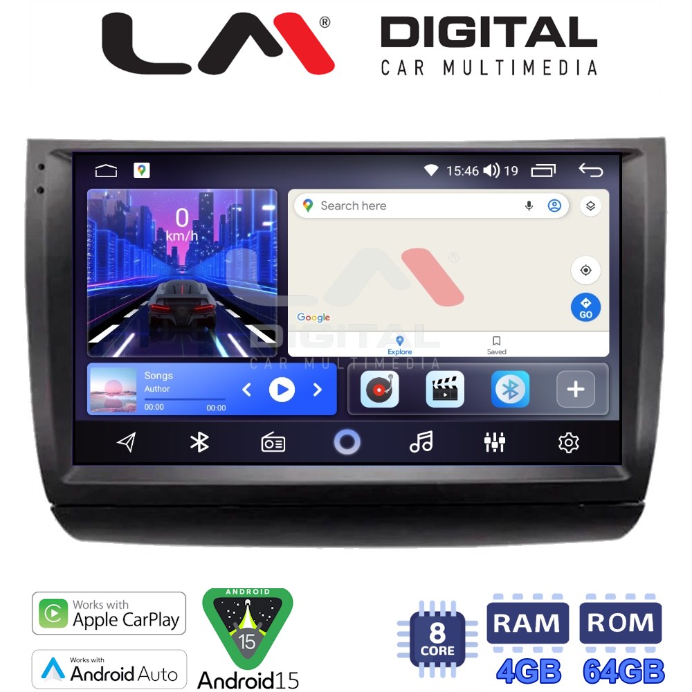 LM Digital - LM ZK8481 GPS Οθόνη OEM Multimedia Αυτοκινήτου για Toyota Prius 2002 > 2009 (CarPlay/AndroidAuto/BT/GPS/WIFI)