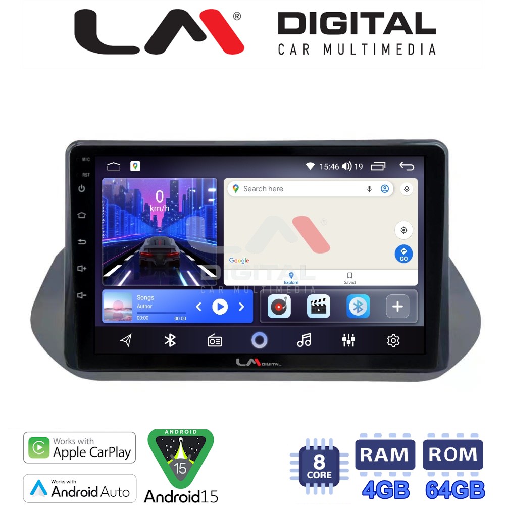 LM Digital - LM ZK8483 GPS Οθόνη OEM Multimedia Αυτοκινήτου για Nissan Qashqai 2021> (CarPlay/AndroidAuto/BT/GPS/WIFI)