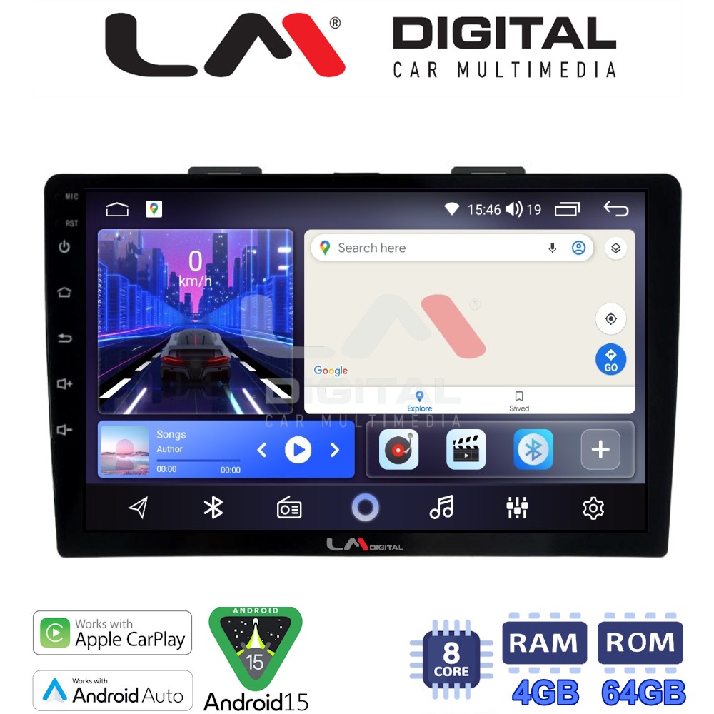 LM Digital - LM ZK8500 GPS Οθόνη OEM Multimedia Αυτοκινήτου για FIAT 500L 2012> (CarPlay/AndroidAuto/BT/GPS/WIFI)