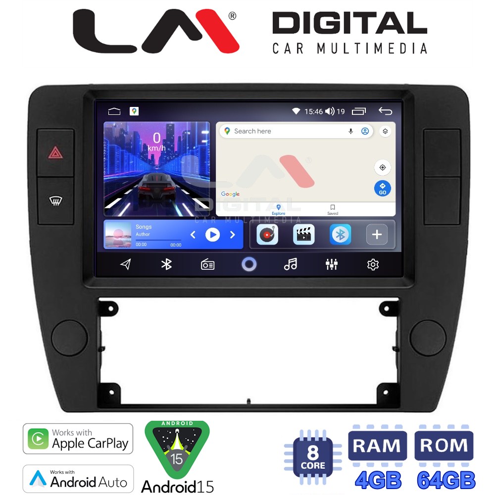 LM Digital - LM ZK8501 GPS Οθόνη OEM Multimedia Αυτοκινήτου για VW Passat 2000 > 2005 (CarPlay/AndroidAuto/BT/GPS/WIFI)