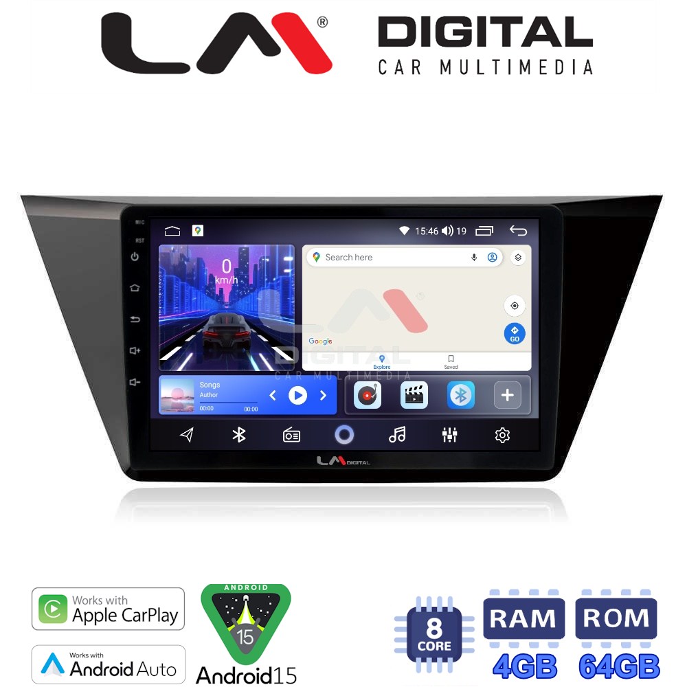 LM Digital - LM ZK8522 GPS Οθόνη OEM Multimedia Αυτοκινήτου για VW TOURAN 2016> (CarPlay/AndroidAuto/BT/GPS/WIFI)