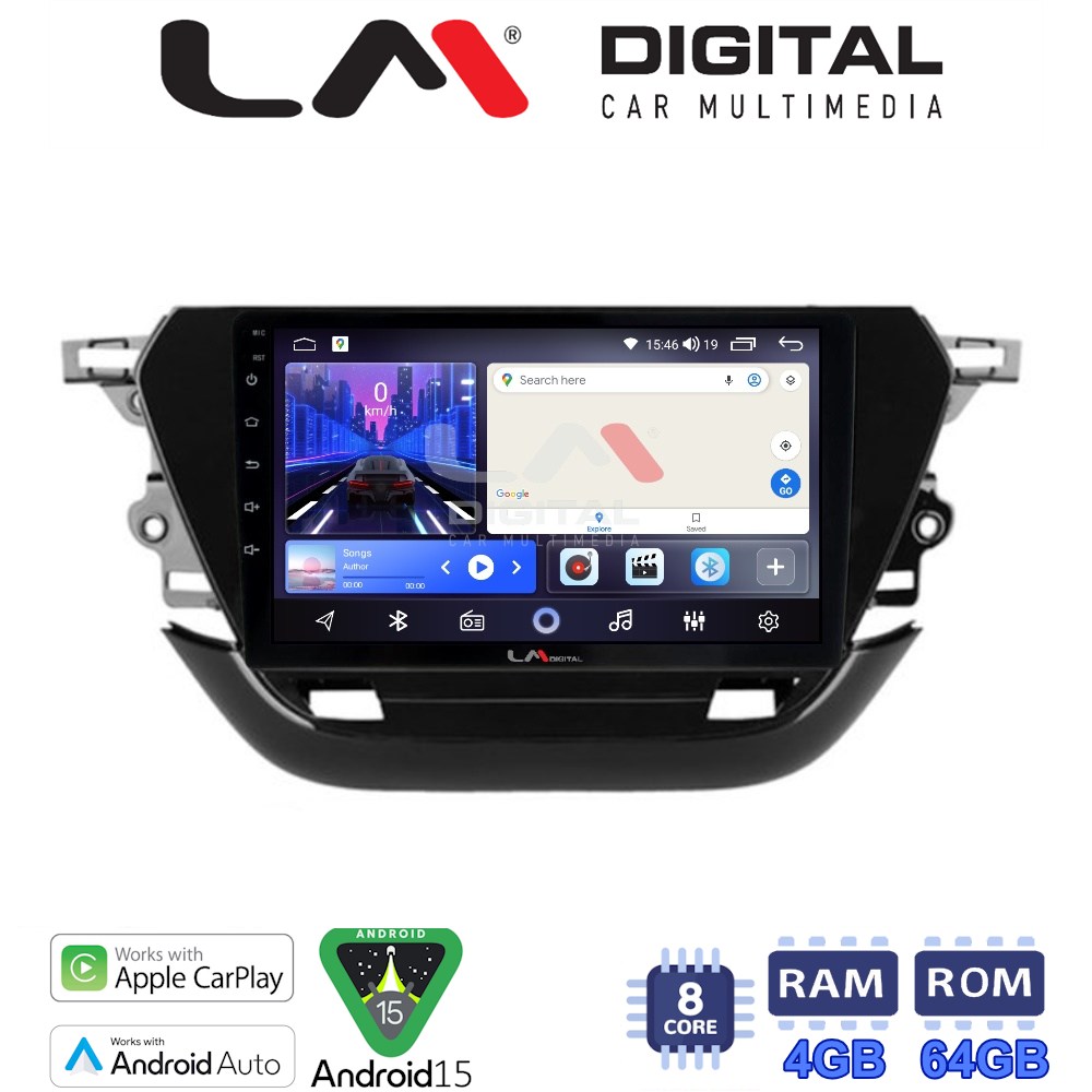 LM Digital - LM ZK8523 GPS Οθόνη OEM Multimedia Αυτοκινήτου για Opel Corsa F 2021 > (CarPlay/AndroidAuto/BT/GPS/WIFI)