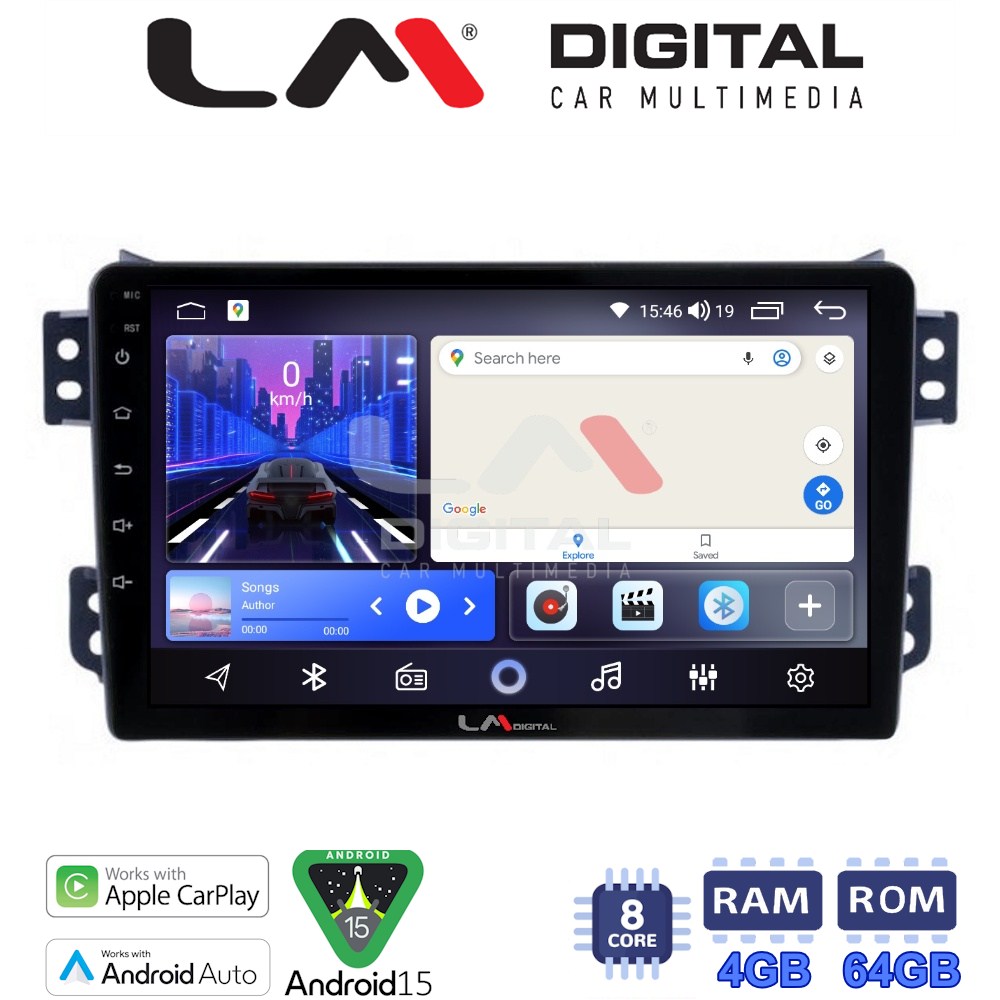 LM Digital - LM ZK8540 GPS Οθόνη OEM Multimedia Αυτοκινήτου για OPEL AGILA - SUZUKI ALTO 2008> (CarPlay/AndroidAuto/BT/GPS/WIFI)