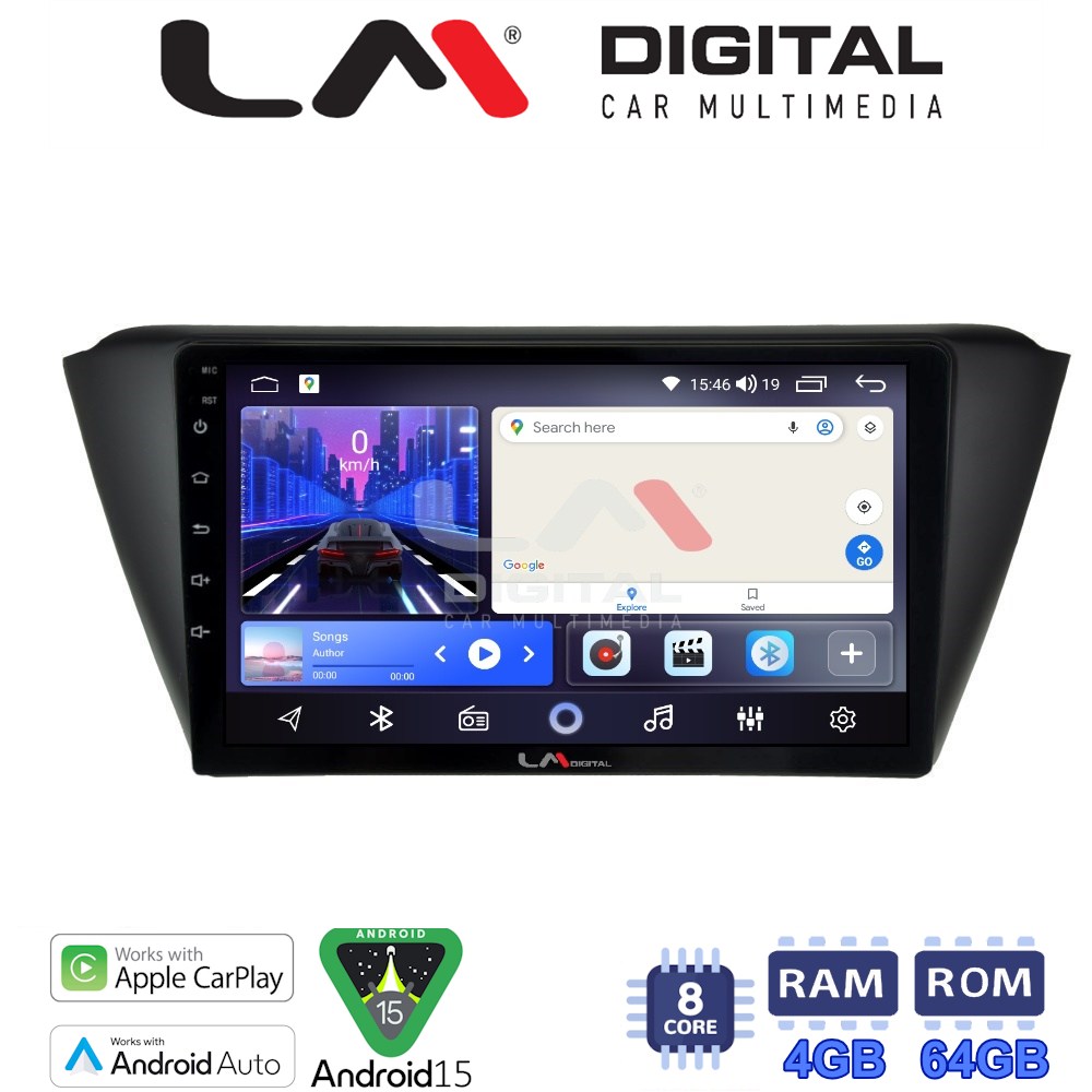 LM Digital - LM ZK8541 GPS Οθόνη OEM Multimedia Αυτοκινήτου για SKODA FABIA 2015> (CarPlay/AndroidAuto/BT/GPS/WIFI)
