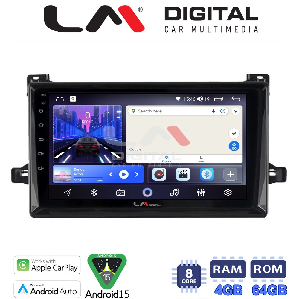 LM Digital - LM ZK8562 GPS Οθόνη OEM Multimedia Αυτοκινήτου για TOYOTA PRIUS 2016>  (CarPlay/AndroidAuto/BT/GPS/WIFI)