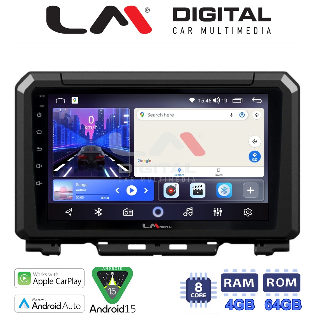 LM Digital - LM ZK8570 GPS Οθόνη OEM Multimedia Αυτοκινήτου για SUZUKI JIMNY 2018> (CarPlay/AndroidAuto/BT/GPS/WIFI)