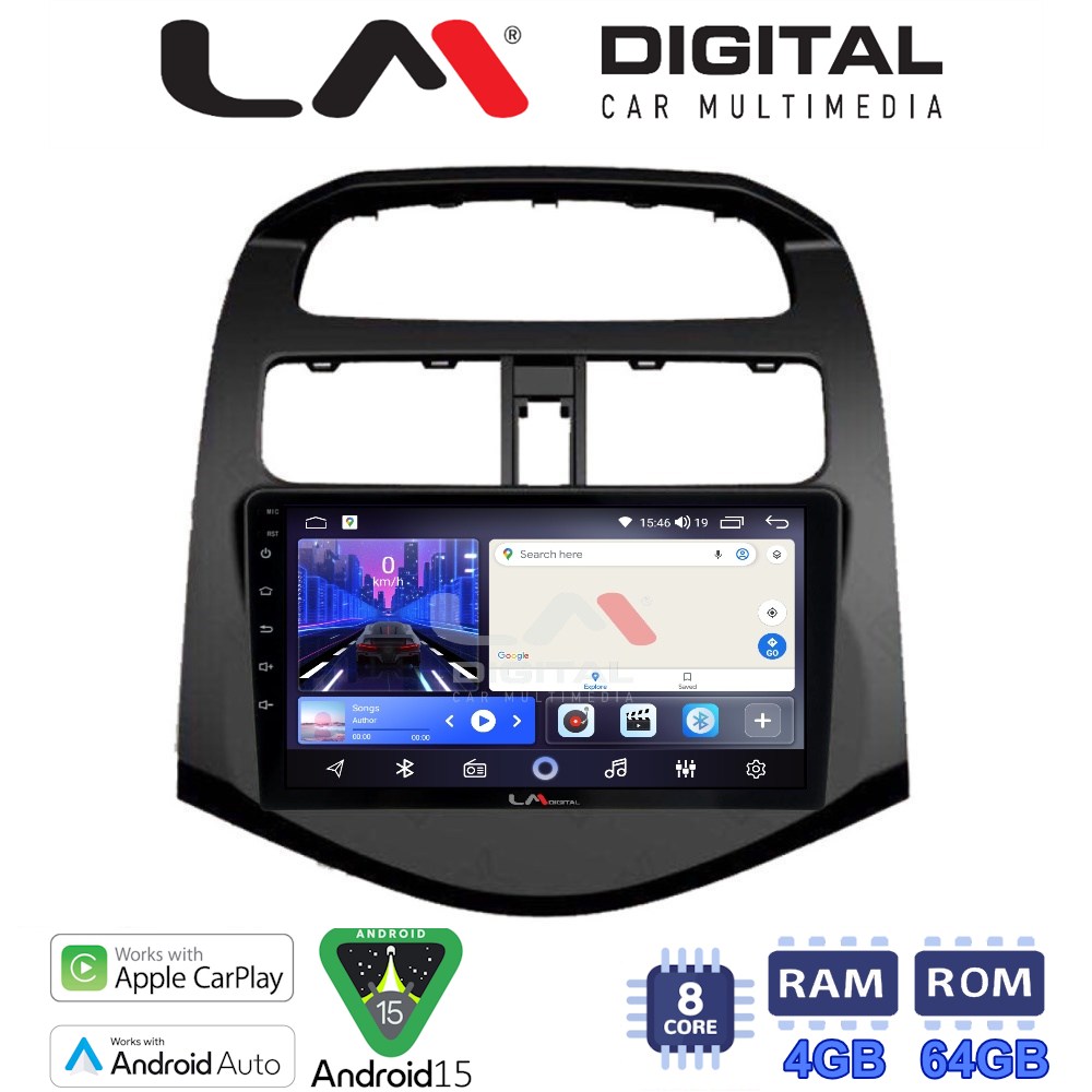 LM Digital - LM ZK8589 GPS Οθόνη OEM Multimedia Αυτοκινήτου για DAEWOO SPARK 2009>2016 (CarPlay/AndroidAuto/BT/GPS/WIFI)