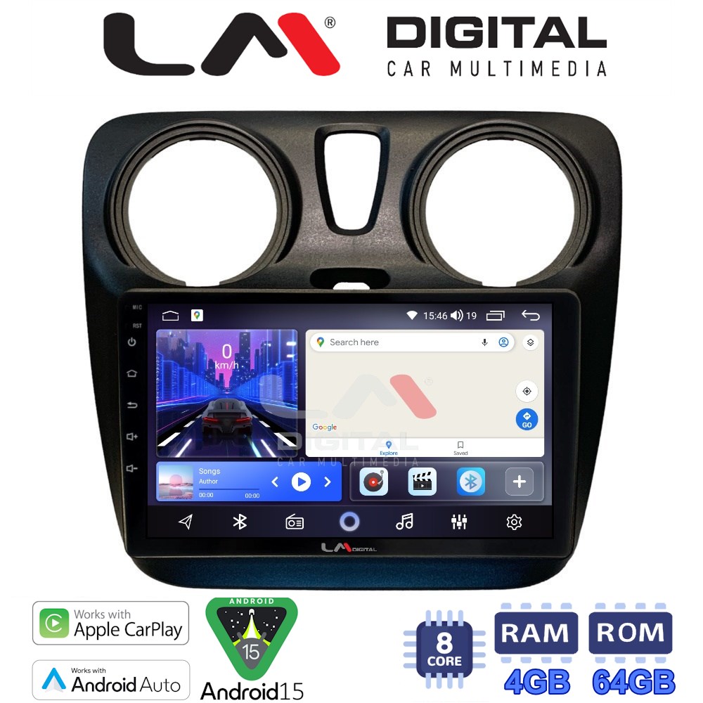 LM Digital - LM ZK8657 GPS Οθόνη OEM Multimedia Αυτοκινήτου για Dacia Dokker 2012 > (CarPlay/AndroidAuto/BT/GPS/WIFI)
