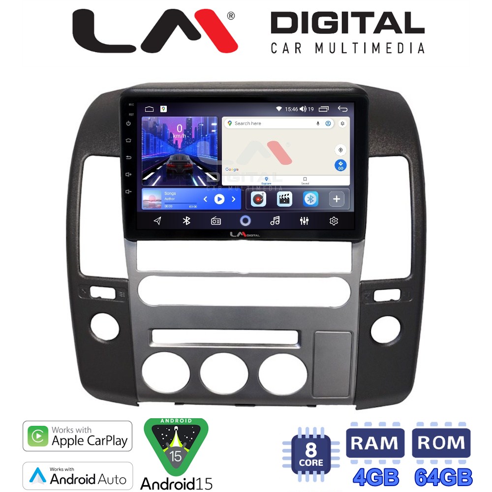 LM Digital - LM ZK8683 GPS Οθόνη OEM Multimedia Αυτοκινήτου για Nissan Navara 2006 > 2016 (CarPlay/AndroidAuto/BT/GPS/WIFI)