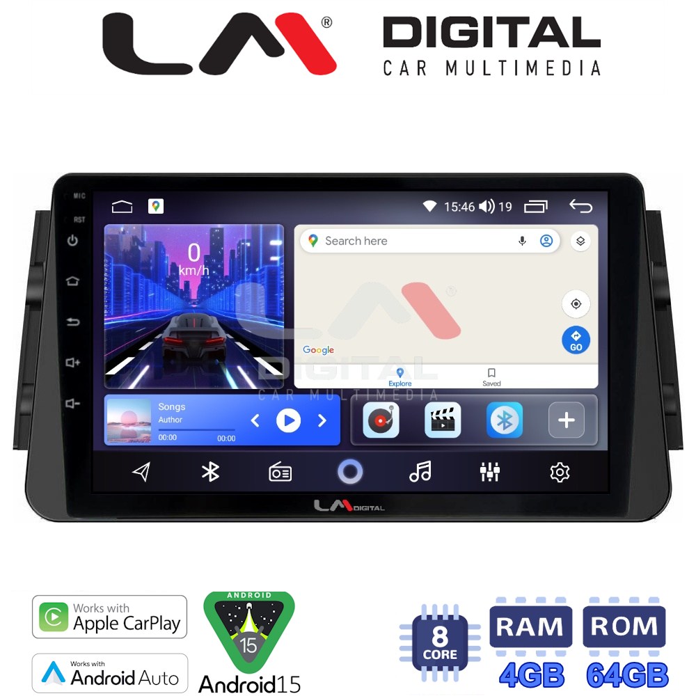 LM Digital - LM ZK8714 GPS Οθόνη OEM Multimedia Αυτοκινήτου για Nissan Micra (K14) 2017> (CarPlay/AndroidAuto/BT/GPS/WIFI)