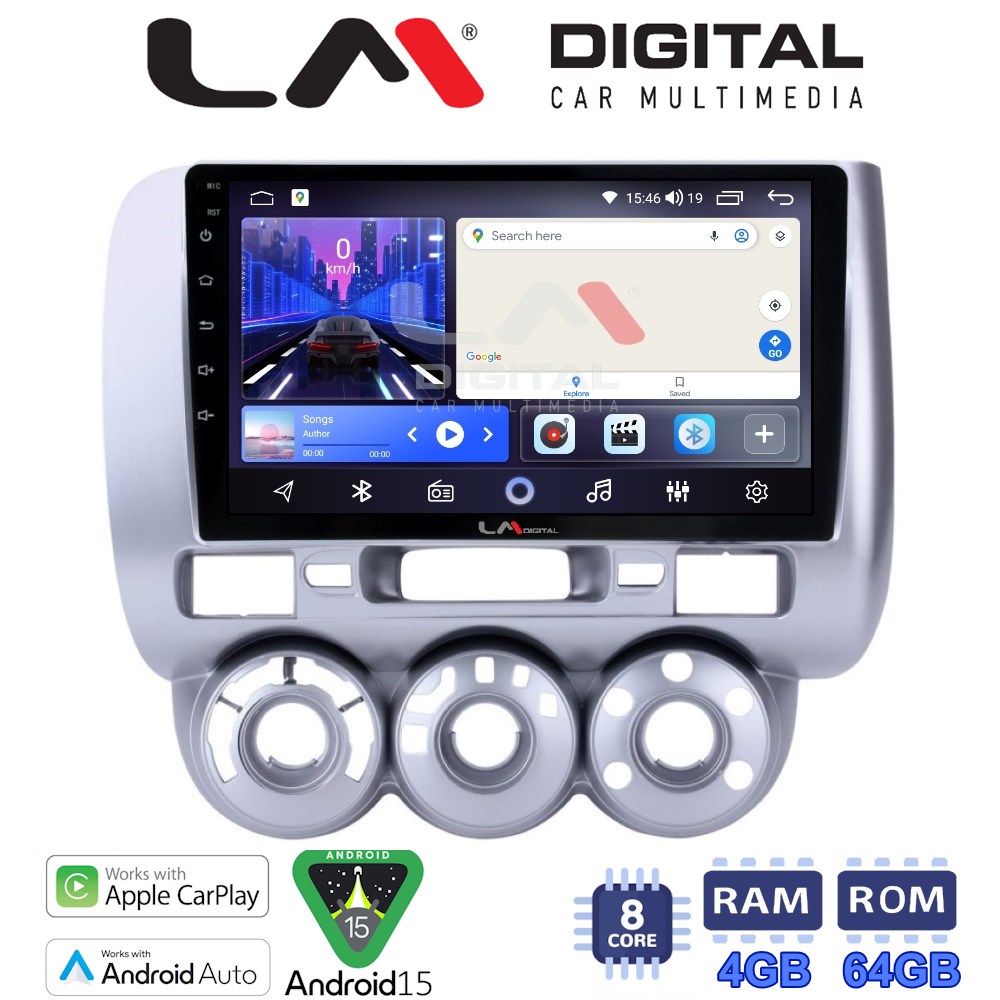 LM Digital - LM ZK8730 GPS Οθόνη OEM Multimedia Αυτοκινήτου για HONDA JAZZ 2002>2009 (CarPlay/AndroidAuto/BT/GPS/WIFI)
