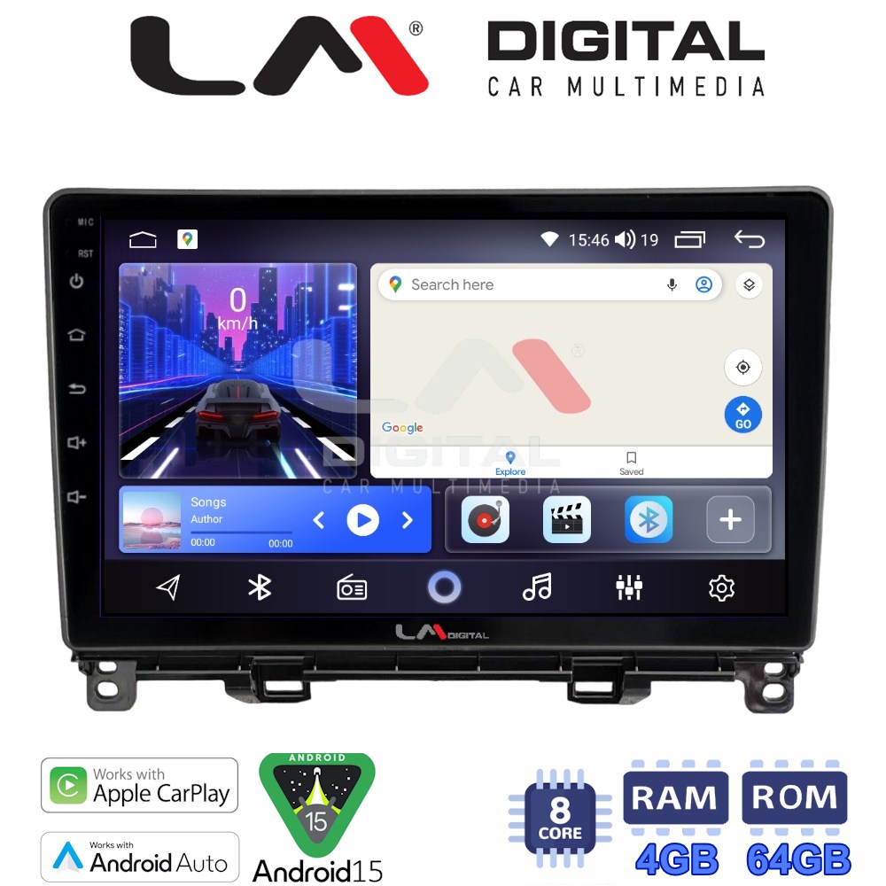 LM Digital - LM ZK8761 GPS Οθόνη OEM Multimedia Αυτοκινήτου για Honda Jazz 2019 (CarPlay/AndroidAuto/BT/GPS/WIFI)