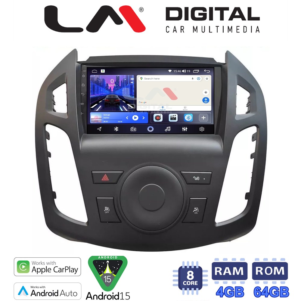 LM Digital - LM ZK8858B GPS Οθόνη OEM Multimedia Αυτοκινήτου για Ford Transit Connect 2013 > 2017 (CarPlay/AndroidAuto/BT/GPS/WIFI)