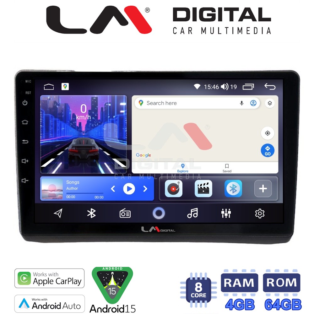 LM Digital - LM ZK8892 GPS Οθόνη OEM Multimedia Αυτοκινήτου για Opel Vivaro - Renault Trafic - Nissan Primastar 2002 >2009 (CarPlay/AndroidAuto/BT/GPS/WIFI)
