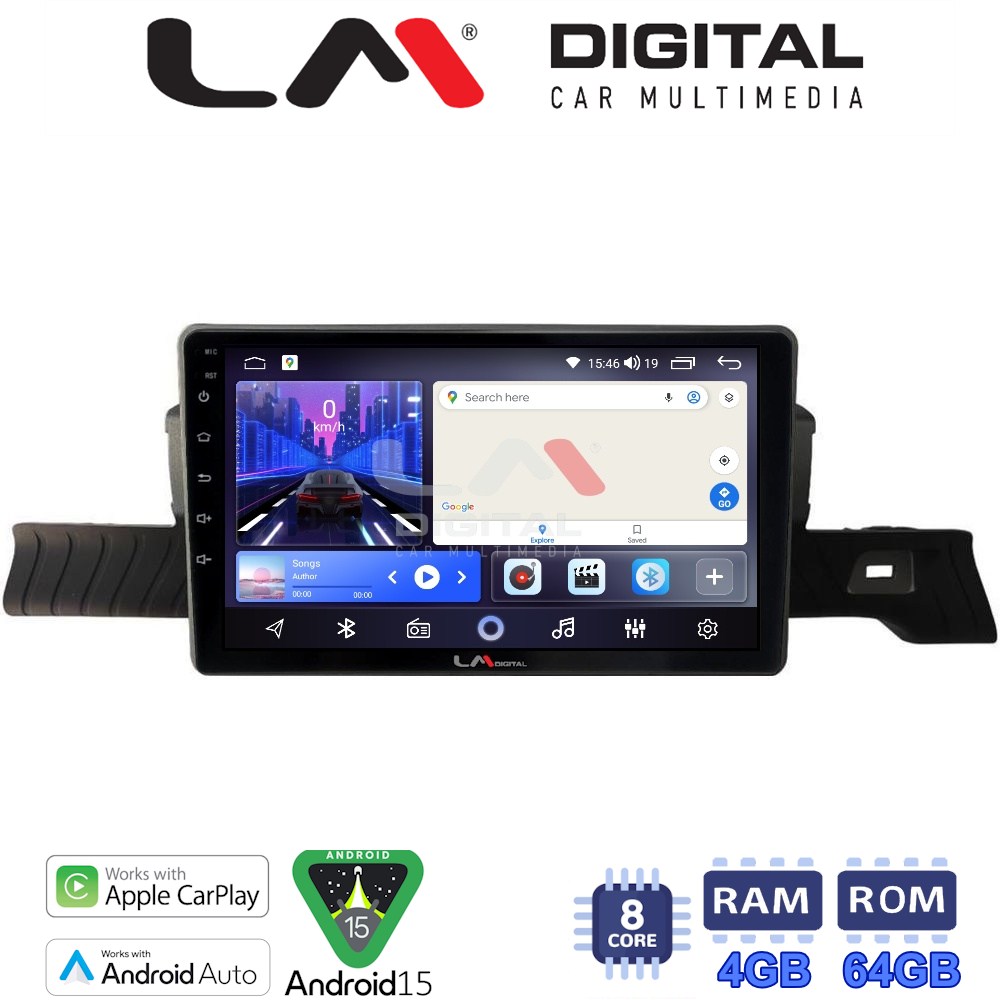 LM Digital - LM ZK8954 GPS Οθόνη OEM Multimedia Αυτοκινήτου για Citroen C3 2024 > (CarPlay/AndroidAuto/BT/GPS/WIFI)