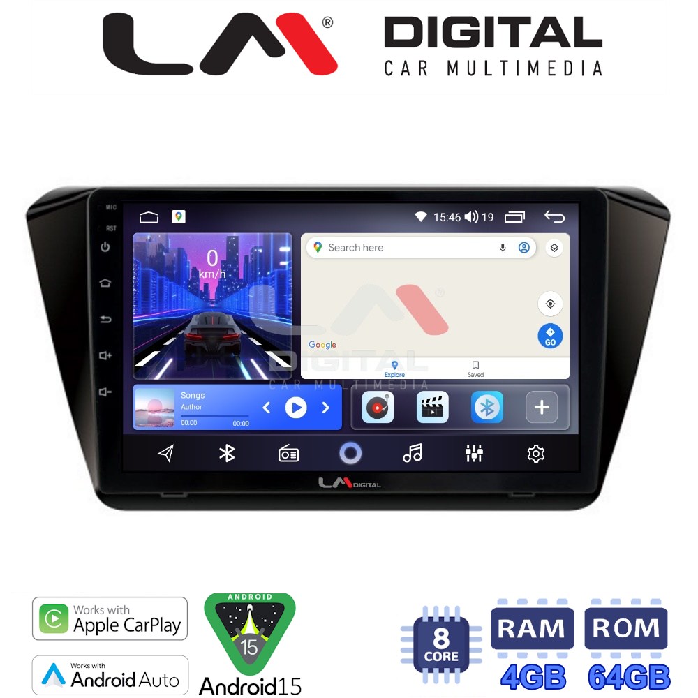 LM Digital - LM ZK8983 GPS Οθόνη OEM Multimedia Αυτοκινήτου για SKODA SUPERB 2016> (CarPlay/AndroidAuto/BT/GPS/WIFI)