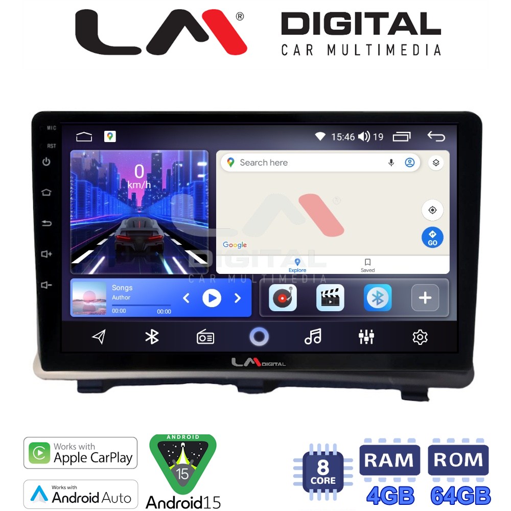 LM Digital - LM ZK8985 GPS Οθόνη OEM Multimedia Αυτοκινήτου για Opel Antara 2006> (CarPlay/AndroidAuto/BT/GPS/WIFI)