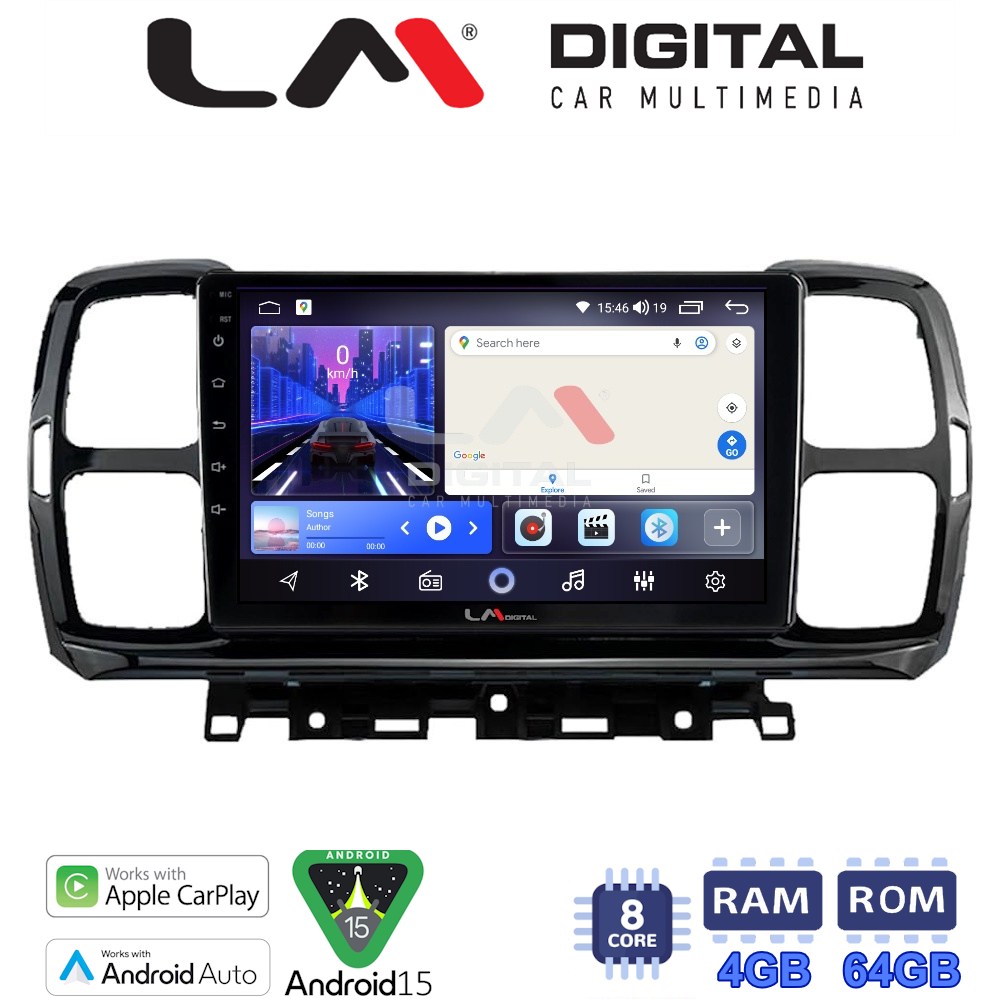 LM Digital - LM ZK8996 GPS Οθόνη OEM Multimedia Αυτοκινήτου για Citroen C5 AirCross 2017 > 2021 (CarPlay/AndroidAuto/BT/GPS/WIFI)
