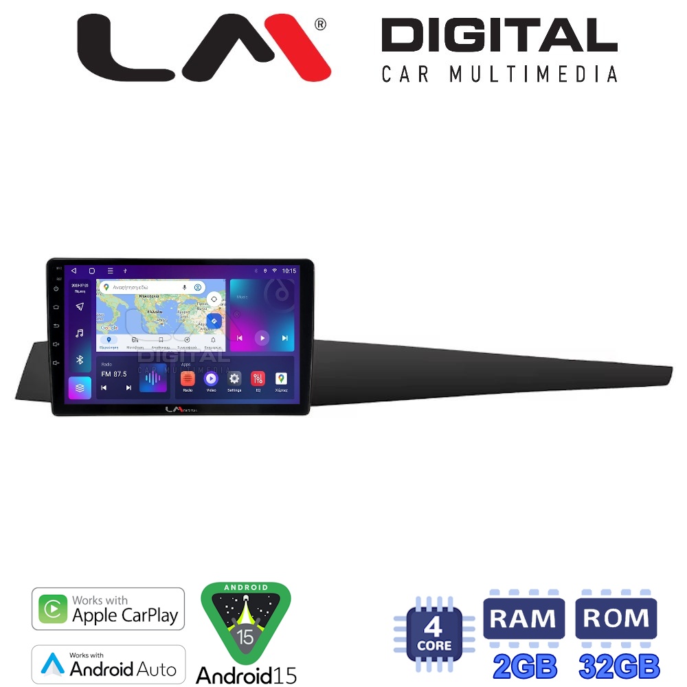 LM Digital - LM ZN4348 GPS Οθόνη OEM Multimedia Αυτοκινήτου για Renault Laguna 3 2008 > 2015 (CarPlay/AndroidAuto/BT/GPS/WIFI/GPRS)