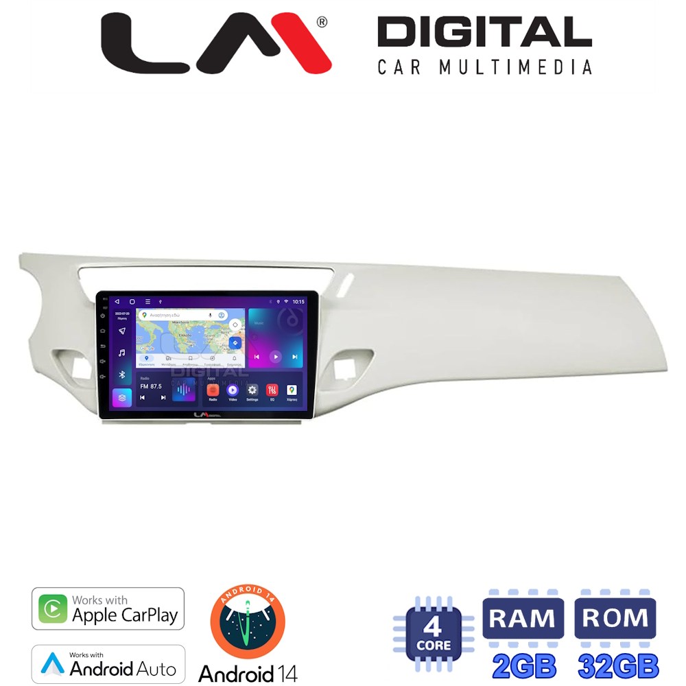 LM Digital - LM ZN4940W GPS Οθόνη OEM Multimedia Αυτοκινήτου για Citroen C3 /DS3 2009 > 2016 (CarPlay/AndroidAuto/BT/GPS/WIFI/GPRS)