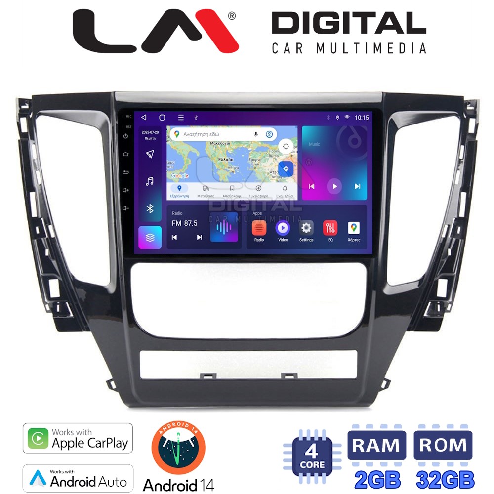 LM Digital - LM ZN4992 GPS Οθόνη OEM Multimedia Αυτοκινήτου για Mitsubishi Pajero 2014> (CarPlay/AndroidAuto/BT/GPS/WIFI/GPRS)