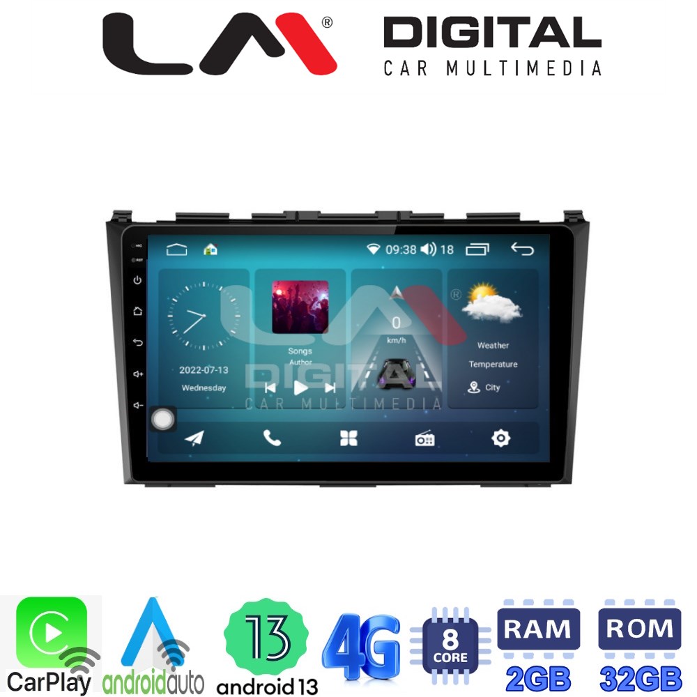 LM Digital - LM ZR8009 GPS Οθόνη OEM Multimedia Αυτοκινήτου για HONDA CRV 2005>2012 (CarPlay/AndroidAuto/BT/GPS/WIFI/GPRS)