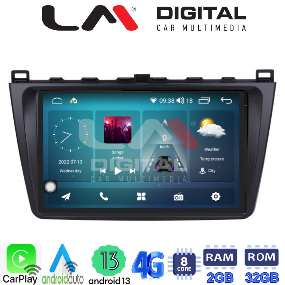 LM Digital - LM ZR8012 GPS Οθόνη OEM Multimedia Αυτοκινήτου για Mazda 6 2008 > 2012 (CarPlay/AndroidAuto/BT/GPS/WIFI/GPRS)