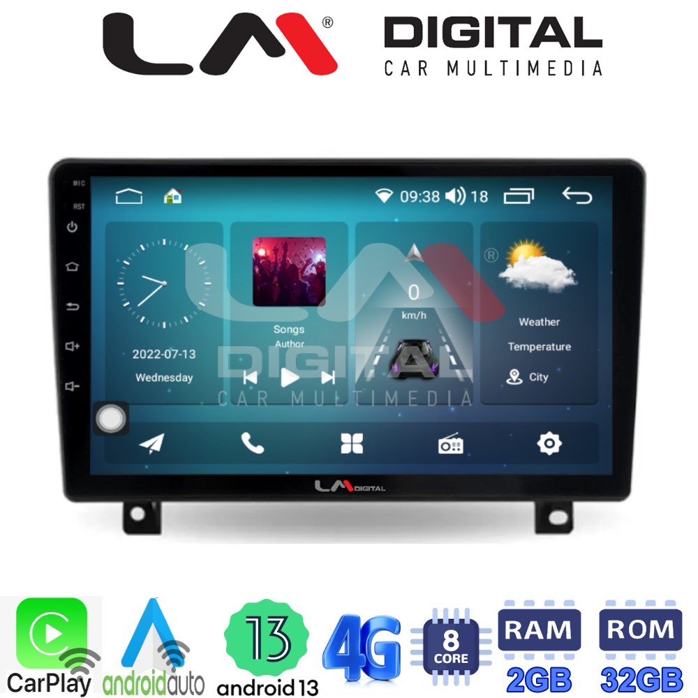 LM Digital - LM ZR8019UP GPS Οθόνη OEM Multimedia Αυτοκινήτου για Opel Astra H 2004 > 2009 (CarPlay/AndroidAuto/BT/GPS/WIFI/GPRS)