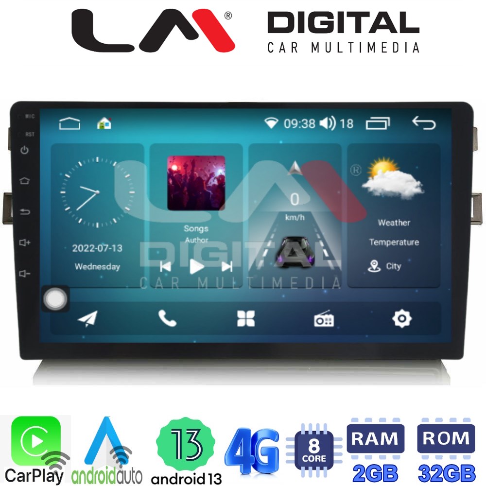 LM Digital - LM ZR8028B GPS Οθόνη OEM Multimedia Αυτοκινήτου για Toyota Auris 2007 > 2012 (CarPlay/AndroidAuto/BT/GPS/WIFI/GPRS)