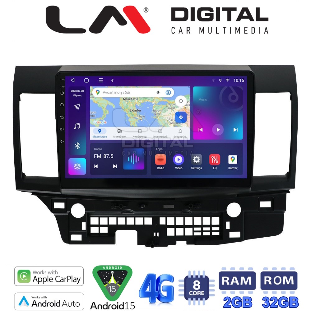 LM Digital - LM ZR8037 GPS Οθόνη OEM Multimedia Αυτοκινήτου για MITSUBISHI LANCER 2008> (CarPlay/AndroidAuto/BT/GPS/WIFI/GPRS)