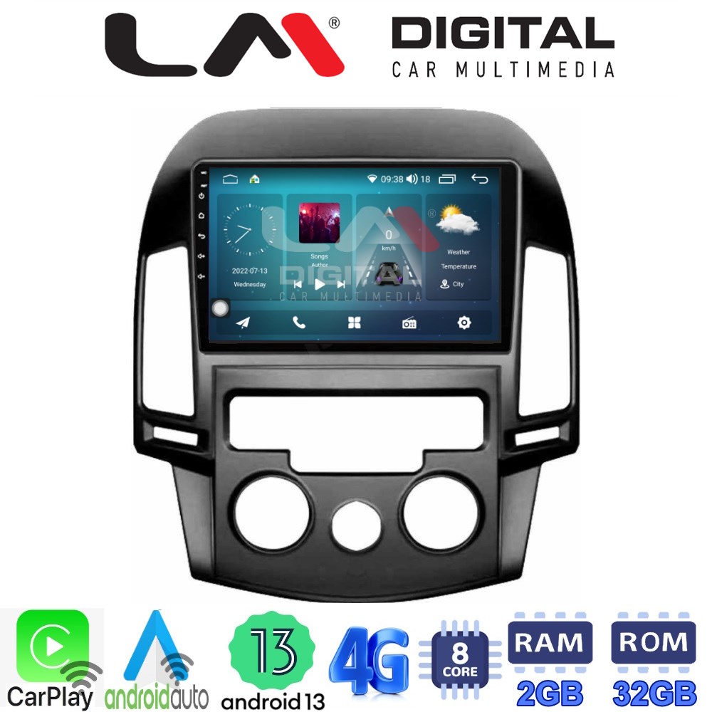 LM Digital - LM ZR8043AC GPS Οθόνη OEM Multimedia Αυτοκινήτου για HYUNDAI i30 2007-2012  (CarPlay/AndroidAuto/BT/GPS/WIFI/GPRS)