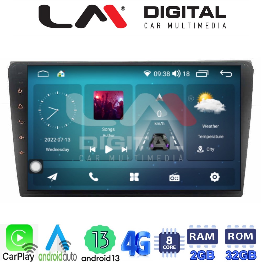 LM Digital - LM ZR8050 GPS Οθόνη OEM Multimedia Αυτοκινήτου για AUDI A4 (8E) 2001>2008 (CarPlay/AndroidAuto/BT/GPS/WIFI/GPRS)